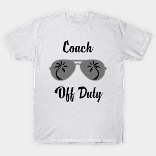 Off Duty Coach Funny Summer Vacation T-Shirt